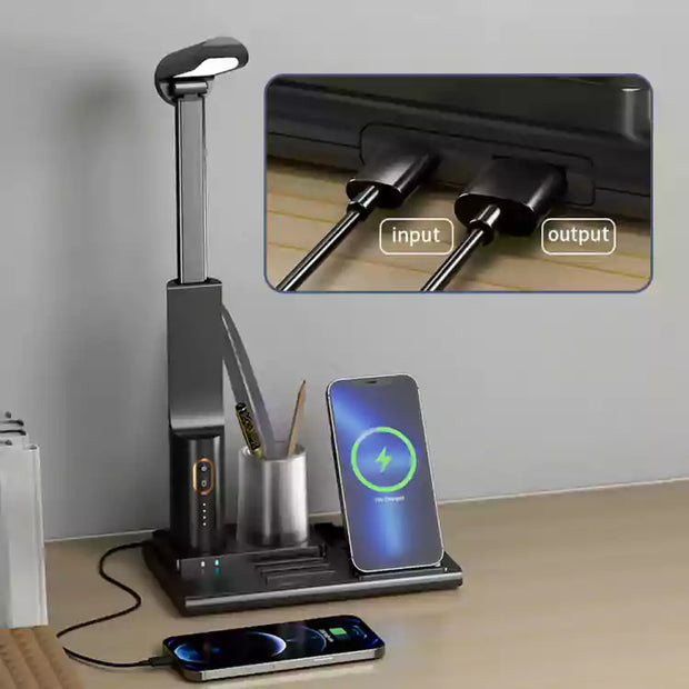 Azeada PD-X5 All-in-one wireless charger with light 15W Wireless Charging Station w-Desk