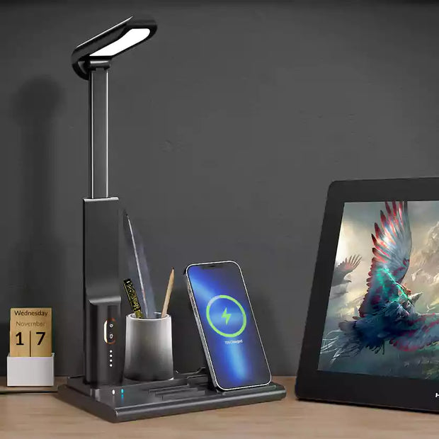 Azeada PD-X5 All-in-one wireless charger with light 15W Wireless Charging Station w-Desk