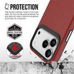 For iPhone 17 Pro Max Case Compatible with MagSafe Protective TPU+PC Phone Cover Red