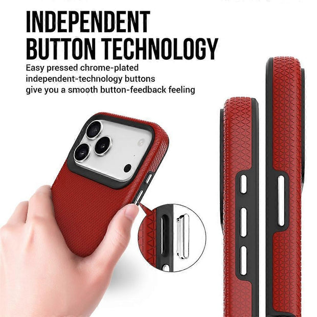 For iPhone 17 Pro Max Case Compatible with MagSafe Protective TPU+PC Phone Cover Red