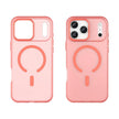 For iPhone 17 Pro Max Case Compatible with MagSafe TPU + PC Matte Translucent Phone Back Cover Red