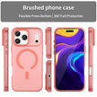 For iPhone 17 Pro Max Case Compatible with MagSafe TPU + PC Matte Translucent Phone Back Cover Red