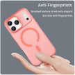 For iPhone 17 Pro Max Case Compatible with MagSafe TPU + PC Matte Translucent Phone Back Cover Red