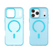 For iPhone 17 Pro Max Case Compatible with MagSafe TPU + PC Matte Translucent Phone Back Cover Blue