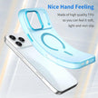 For iPhone 17 Pro Max Case Compatible with MagSafe TPU + PC Matte Translucent Phone Back Cover Blue