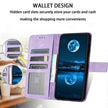 TKdaddy For iPhone 17 Pro Case Solid Color Leather Wallet Protective Phone Cover Purple