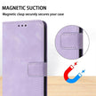 TKdaddy For iPhone 17 Pro Case Solid Color Leather Wallet Protective Phone Cover Purple