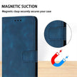 TKdaddy For iPhone 17 Pro Max Case Solid Color Leather Wallet Protective Phone Cover Blue