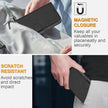 TKdaddy For iPhone 17 Pro Leather Case Solid Color Phone Cover with Wallet Black