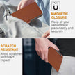 TKdaddy For iPhone 17 Pro Leather Case Solid Color Phone Cover with Wallet Camel