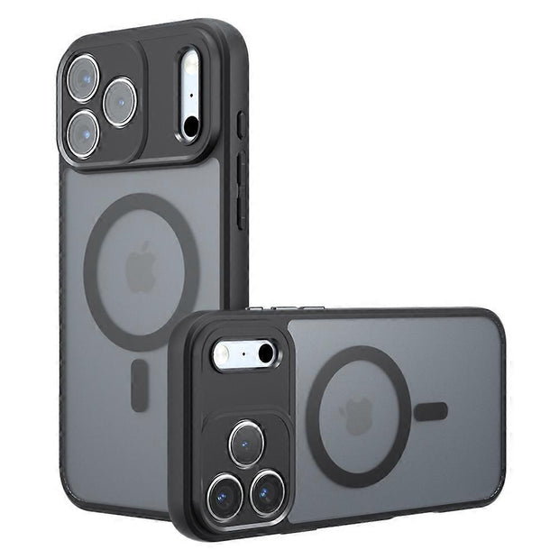 For iPhone 17 Pro Max Case Compatible with MagSafe TPU+PC Matte Phone Cover- Black