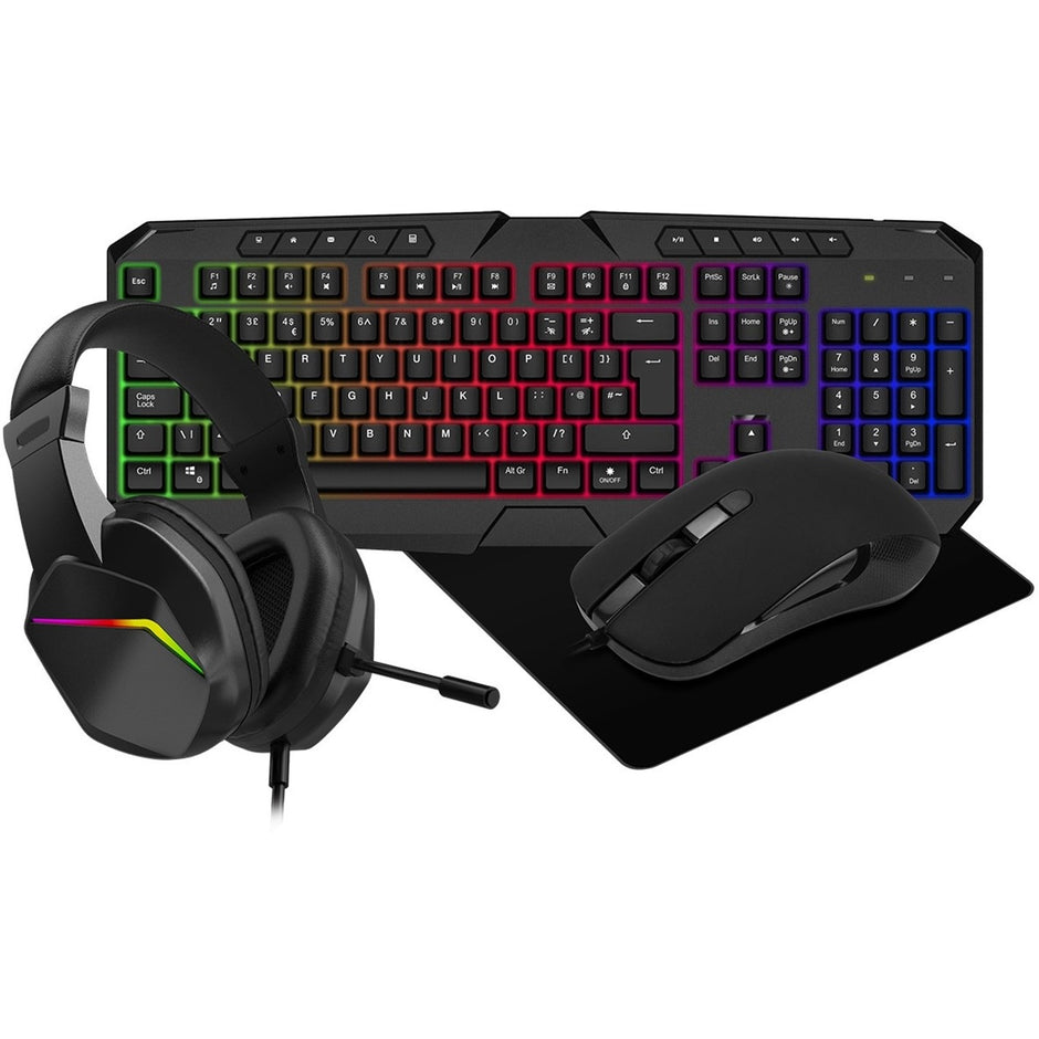 4-in-1 Gaming Combo – Mouse, Keyboard, Headset & Mouse Pad for Ultimate Gameplay
