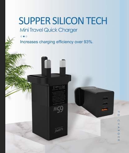 65W USB-C Wall Charger – High-Speed PD Charging for MacBook Pro, Smartphones, and More