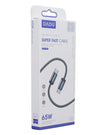 DADU super fast silicone charging cable 65W type C to type C