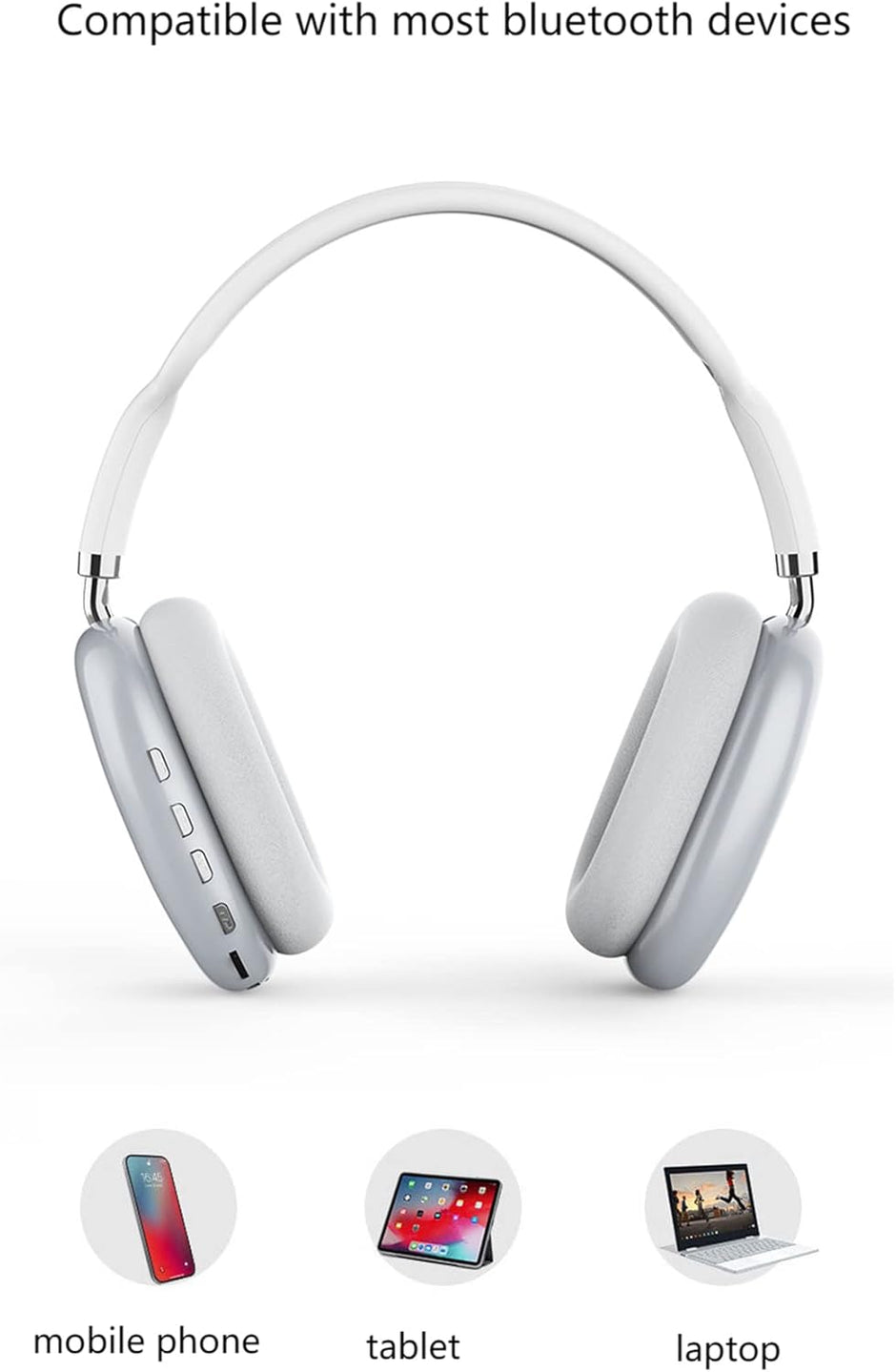 Dadu Wireless Noise-Cancelling Stereo Headphones – Foldable, Retractable, Dual Device Connectivity