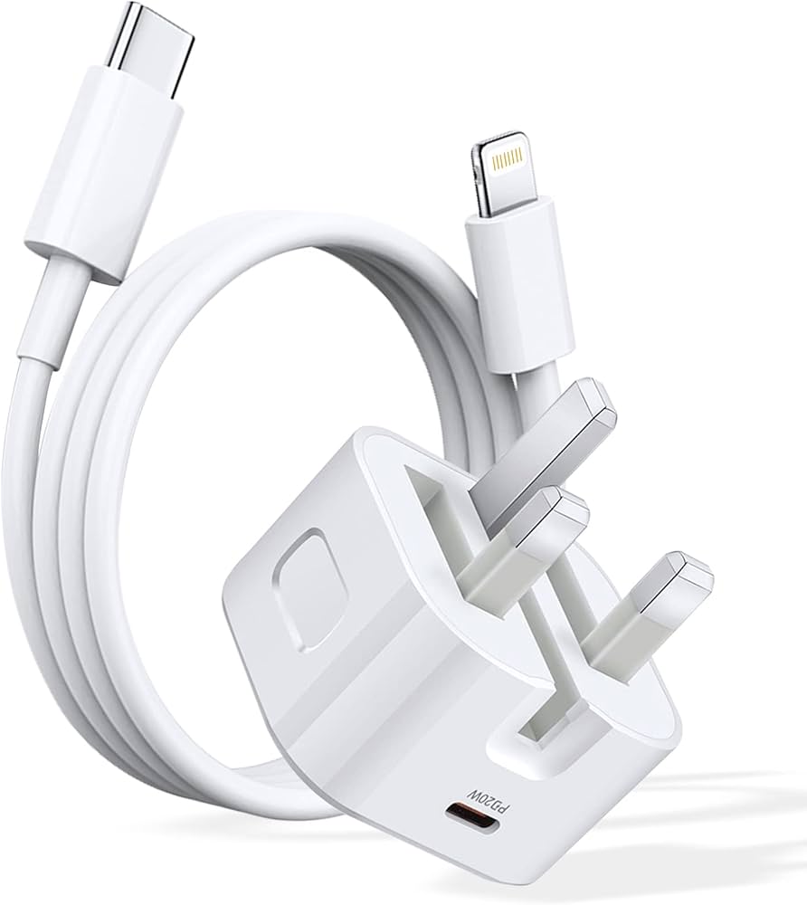 USB-C 20W Power Adapter with 1M Fast Charging Cable – White