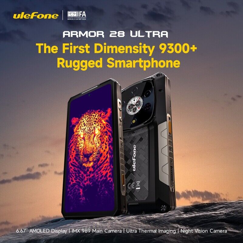 Ulefone Armor 28 Ultra – Rugged 5G Smartphone with 640×512 Thermal Imaging, 120Hz AMOLED & 10600mAh Battery