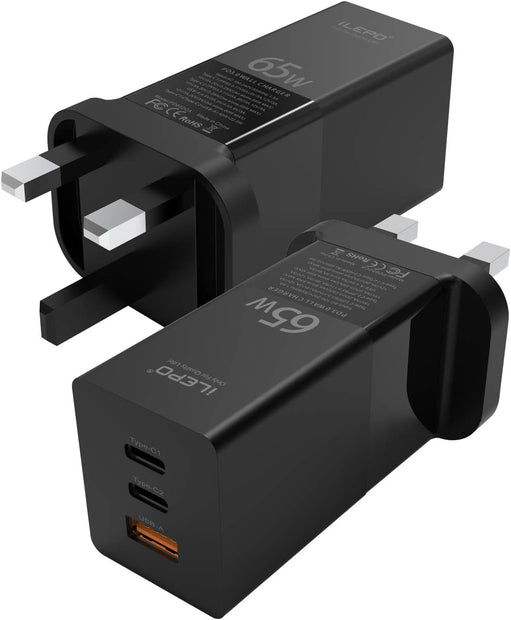 65W USB-C Wall Charger – High-Speed PD Charging for MacBook Pro, Smartphones, and More