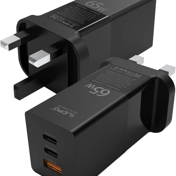 65W USB-C Wall Charger – High-Speed PD Charging for MacBook Pro, Smartphones, and More
