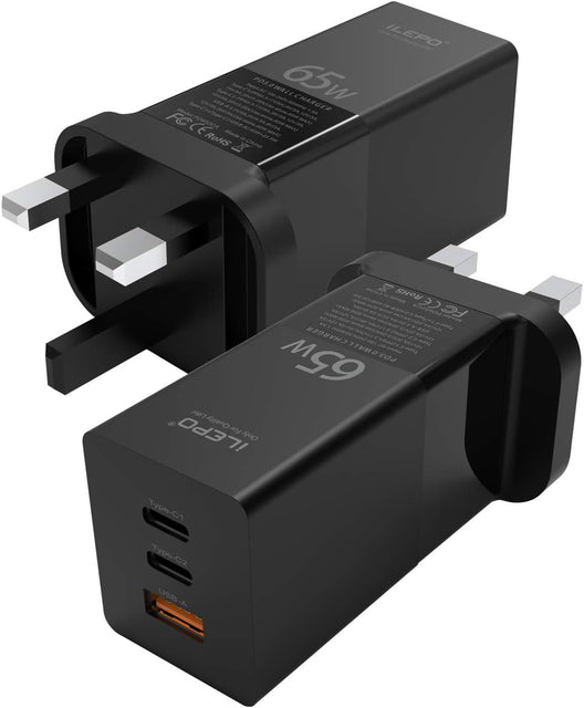 65W USB-C Wall Charger – High-Speed PD Charging for MacBook Pro, Smartphones, and More