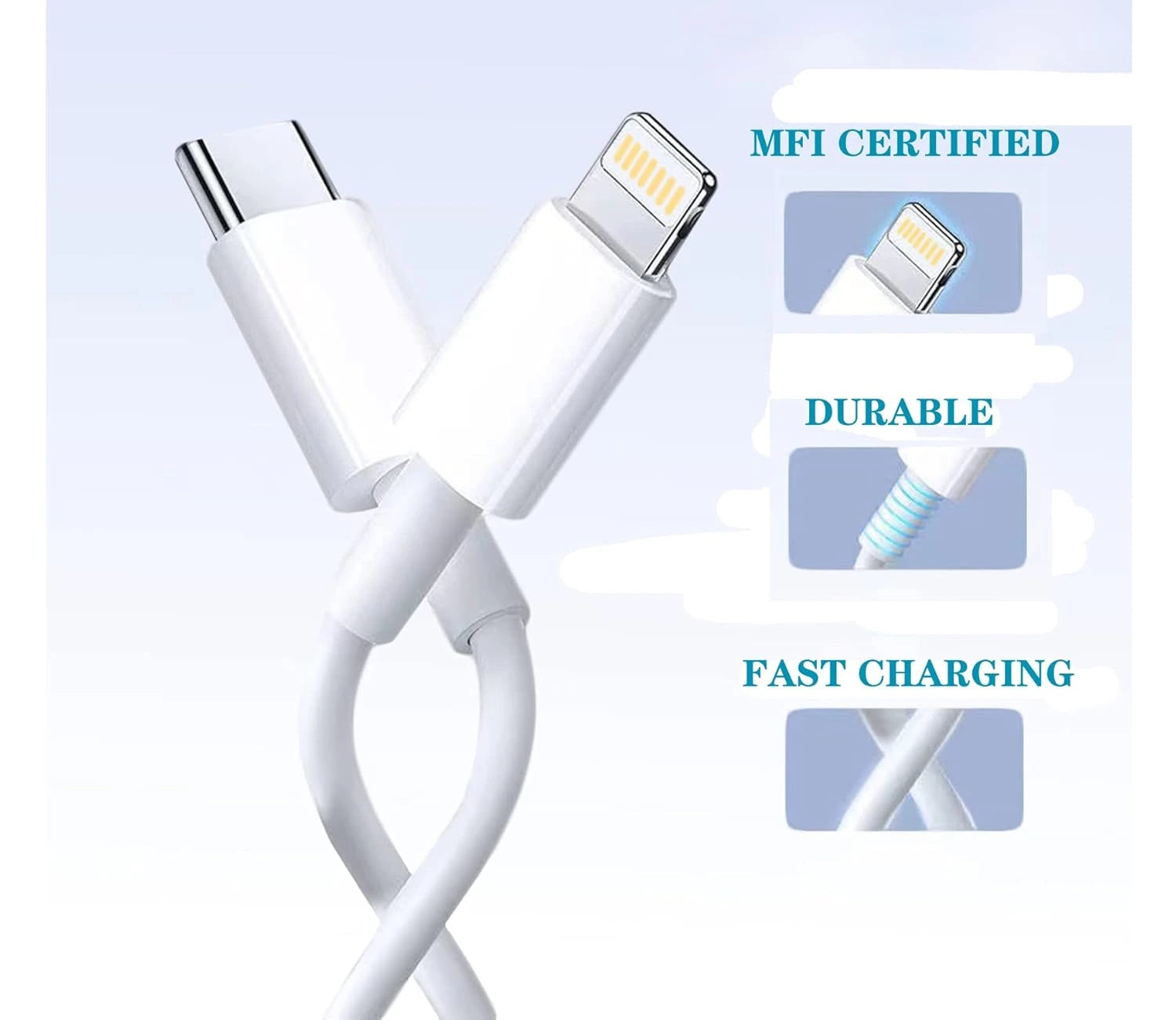DADU super fast silicone charging cable 65W type C to Lightening