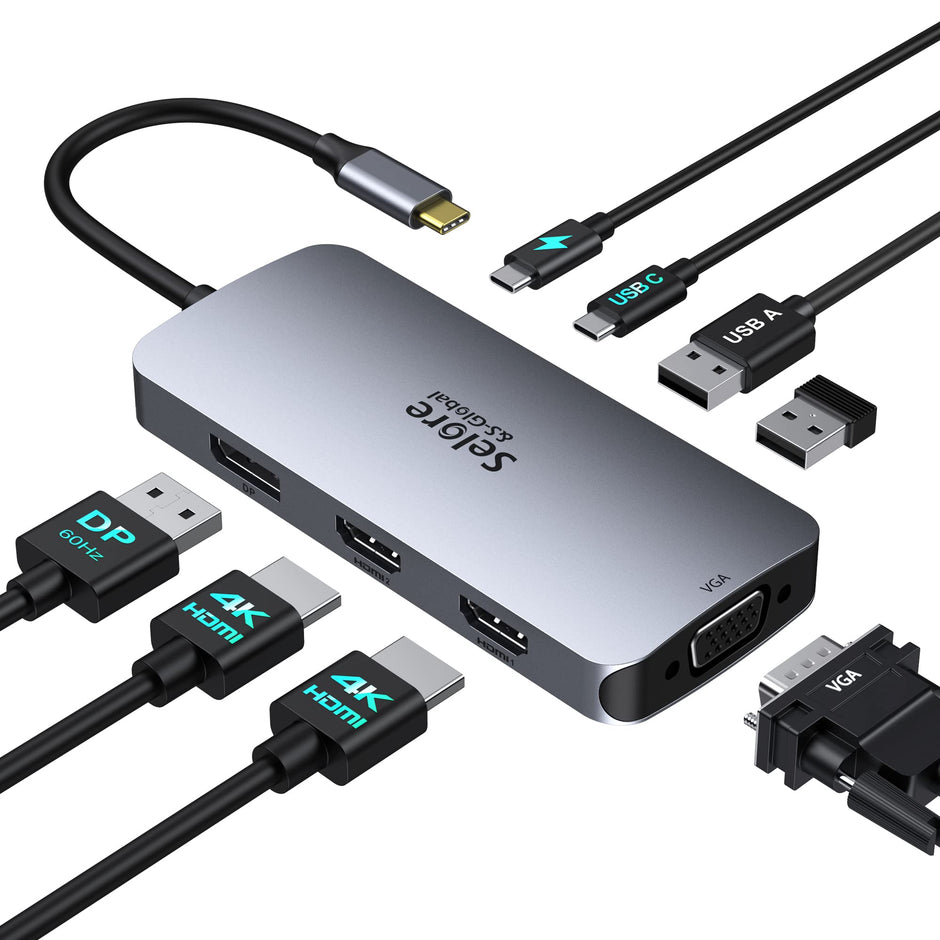 Onten 9-in-1 USB-C Multi-Function Docking Station – Ultimate Connectivity Hub