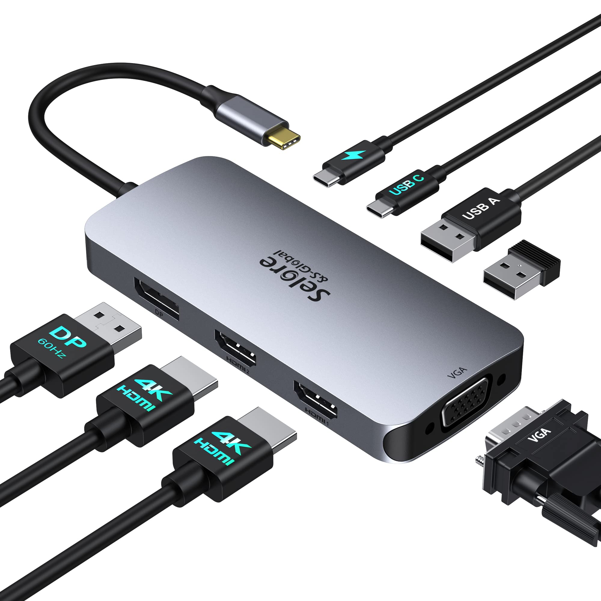 Onten 9-in-1 USB-C Multi-Function Docking Station – Ultimate Connectivity Hub