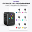 Vention 3-Port USB Universal Travel Adaptor – Fast Charging & Worldwide Compatibility