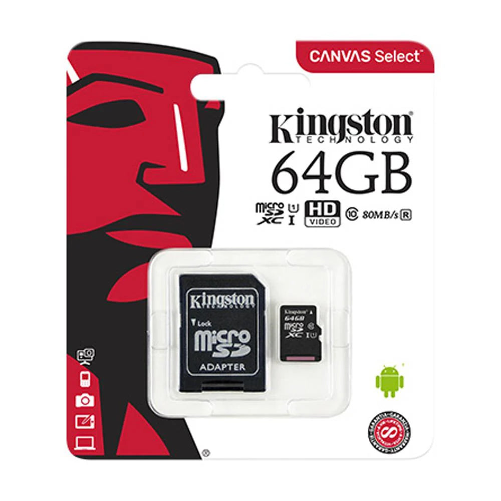 Kingston 64GB MicroSD Memory Card