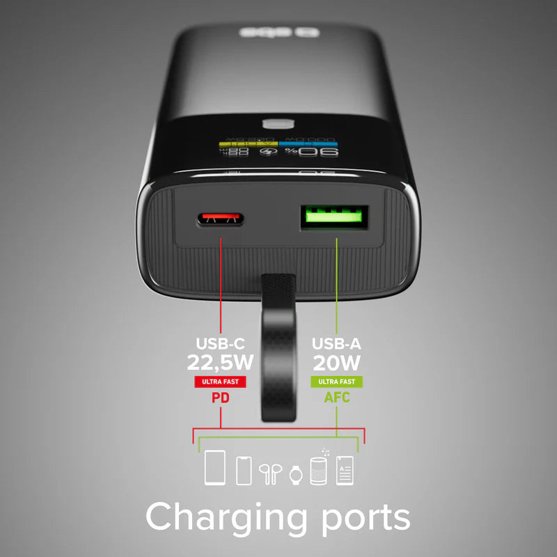 Power Bank DADU retractable digital readout PB 10,000mAh 3 power port