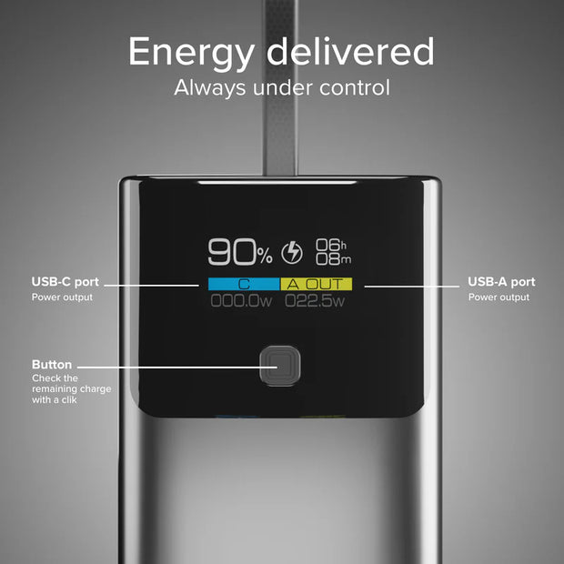 Power Bank DADU retractable digital readout PB 10,000mAh 3 power port