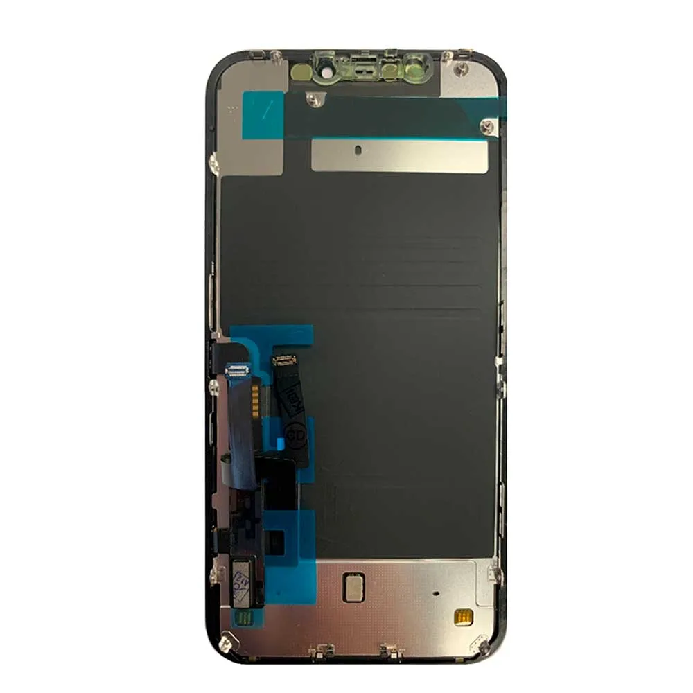 LCD Screen Display Digitizer Frame Assembly With Steel Plate Pre-Installed Compatible For iPhone 11 Incell