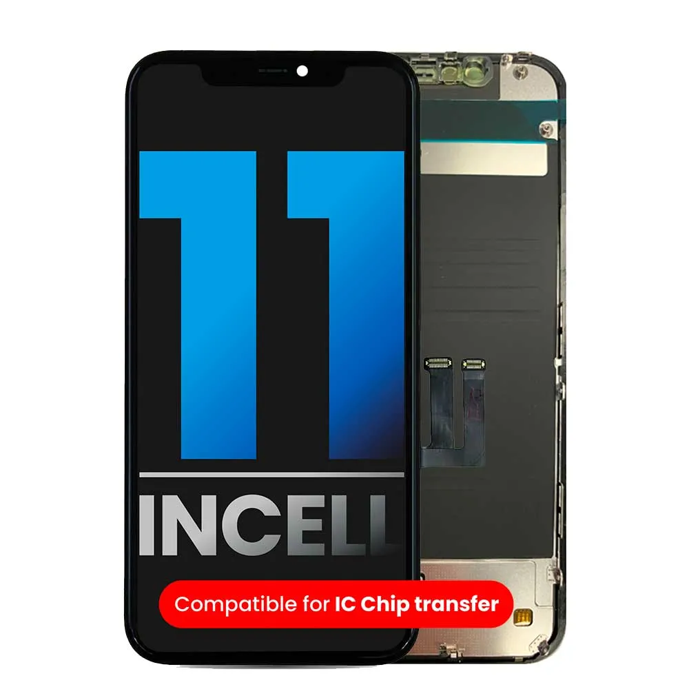 LCD Screen Display Digitizer Frame Assembly With Steel Plate Pre-Installed Compatible For iPhone 11 Incell