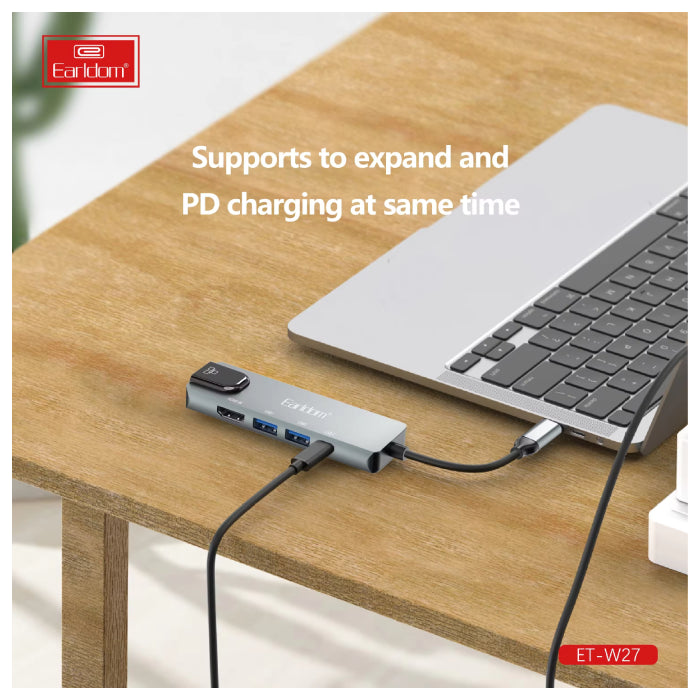 Earldom ET-W27 5-in-1 USB-C Hub – Expand Your Connectivity