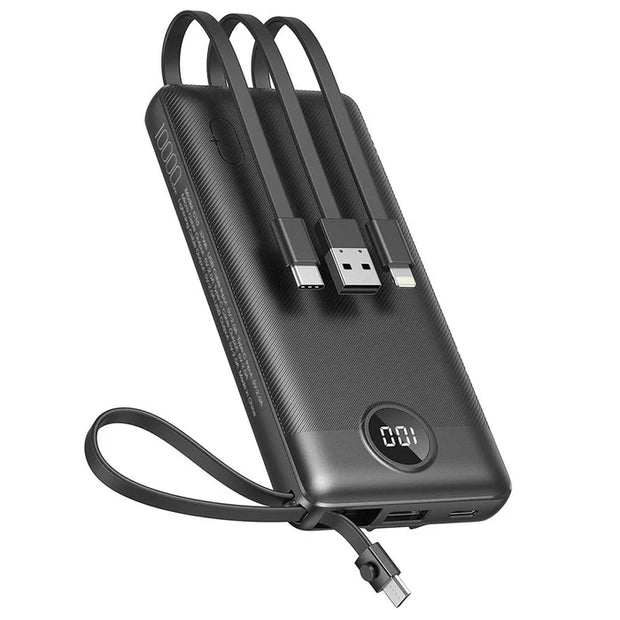 RelifeTech 20000mAh Power Bank with Built-in Cables