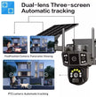 Wireless Outdoor Smart Solar Camera Three lens V380 Bullet Dome linkage camera Wifi 128GB memory PTZ 360