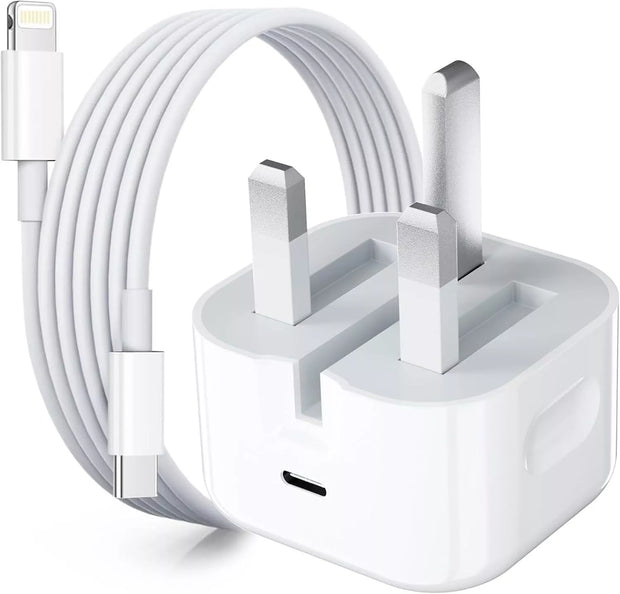 USB-C 20W Power Adapter with 1M Fast Charging Cable – White