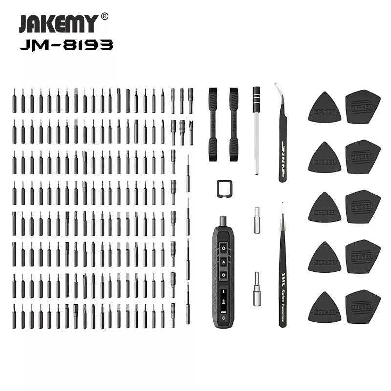JAKEMY JM-8193 180 in 1 CR-V ELECTRIC Precision Screwdriver Set ORIGINAL