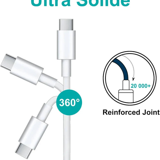 DADU super fast silicone charging cable 65W type C to type C